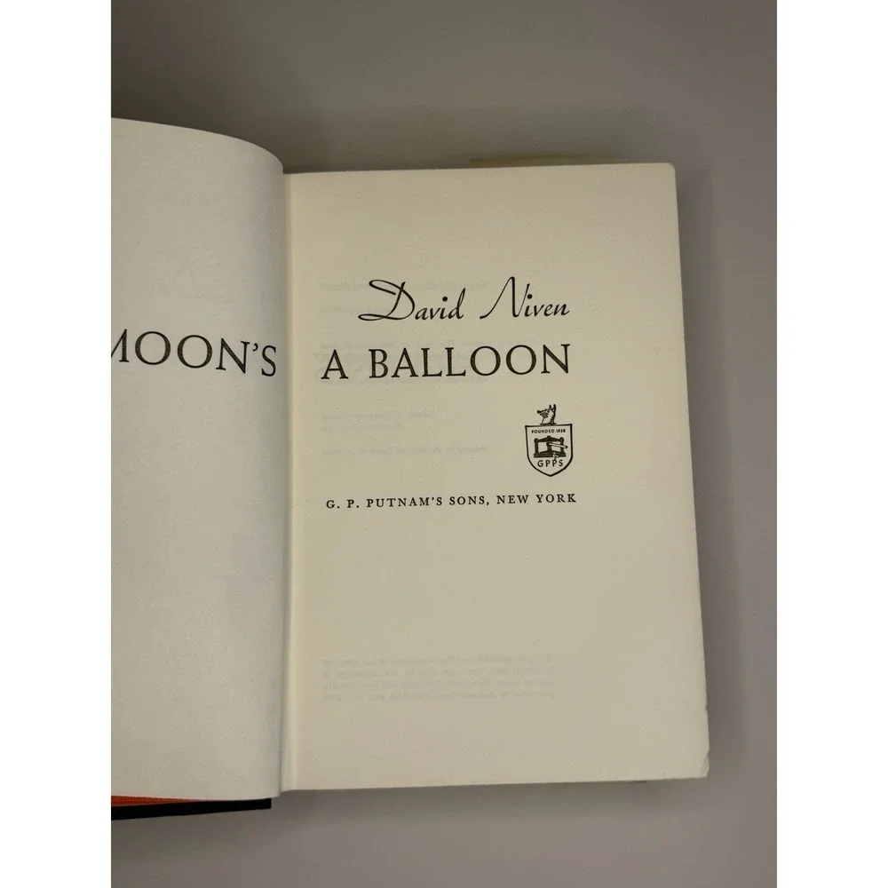 The Moon's a Balloon David Niven 1972 Putnam Hardcover Vintage